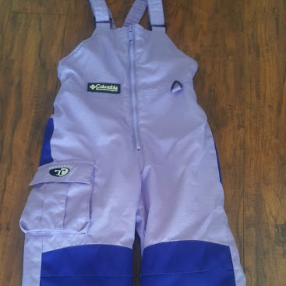 Columbia girls 4/5 T purple bib ski pants